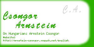 csongor arnstein business card